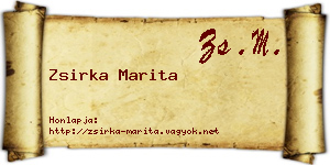 Zsirka Marita névjegykártya